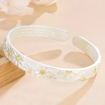 Bear Silversmith 999 Fine Silver Sterling Silver Bangle Women's