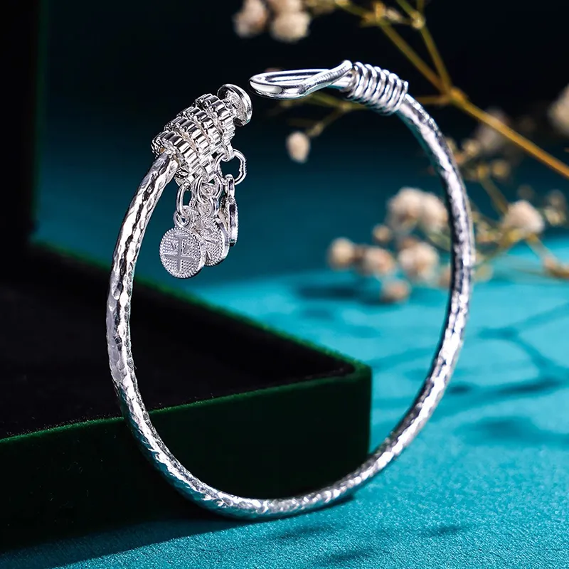 Bear Silversmith 999 Fine Silver Sterling Silver Bangle Women's-2