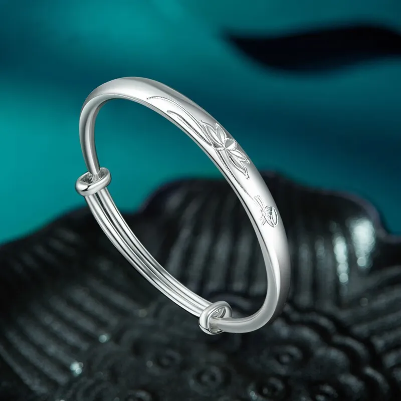 Bear Silversmith 999 Fine Silver Sterling Silver Bangle Women's-2