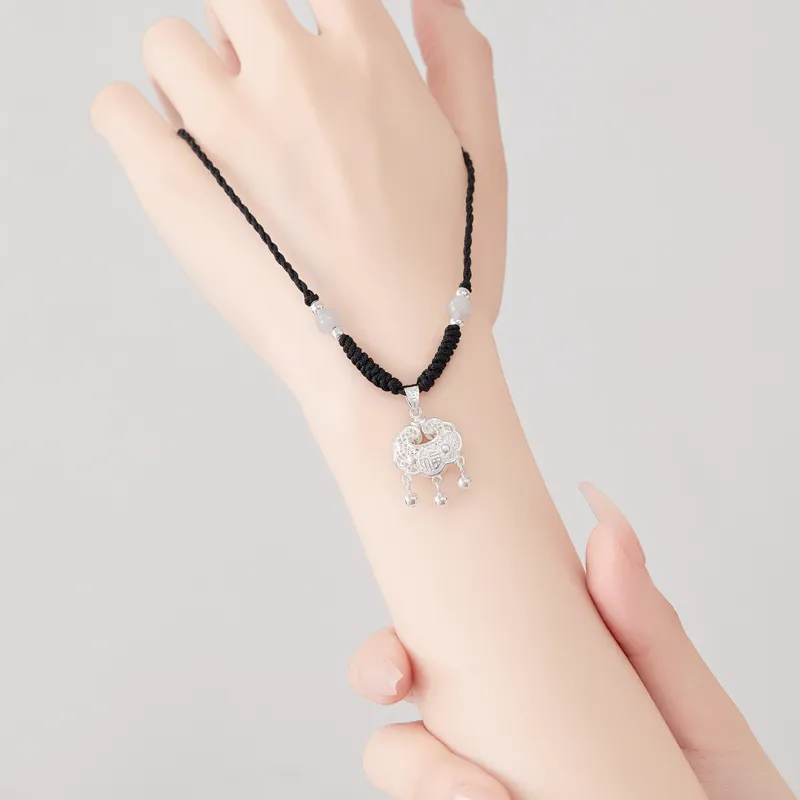 Bear Silversmith Chalcedony Sterling Silver Necklace Women's-5
