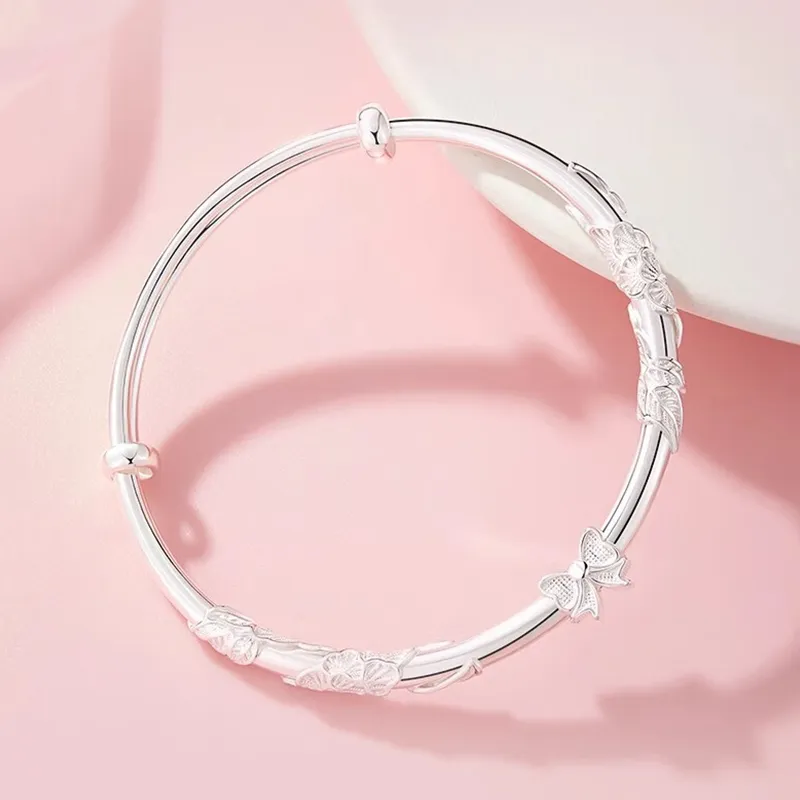 Bear Silversmith 999 Fine Silver Sterling Silver Bangle Women's-11
