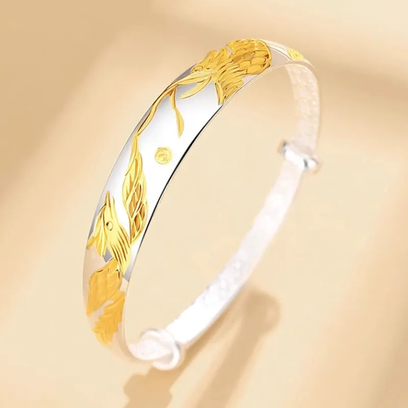 Bear Silversmith 999 Fine Silver Sterling Silver Bangle Women's-1