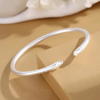 Bear Silversmith 999 Fine Silver Sterling Silver Bangle Women's