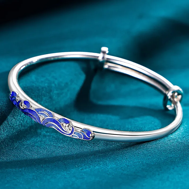 Bear Silversmith 999 Fine Silver Sterling Silver Bangle Women's-2