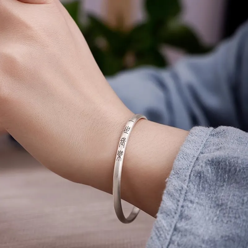 Bear Silversmith 999 Fine Silver Sterling Silver Bangle Women's-3