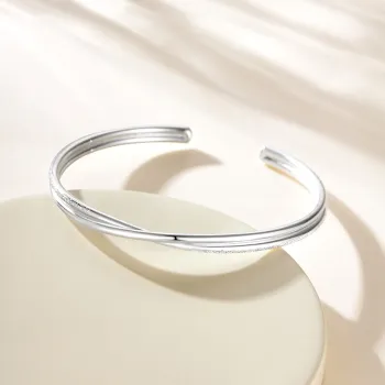 Bear Silversmith 999 Fine Silver Sterling Silver Bangle Women's