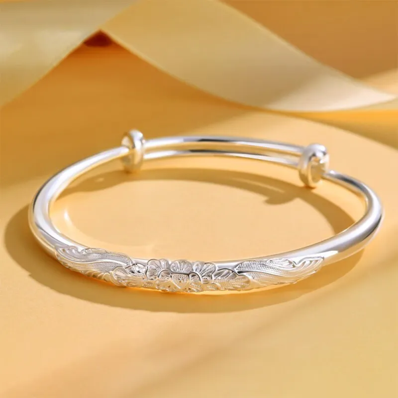 Bear Silversmith High Content Sterling Silver Sterling Silver Bangle Women's-1