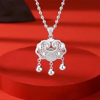 Bear Silversmith 999 Fine Silver Sterling Silver Necklace Women's