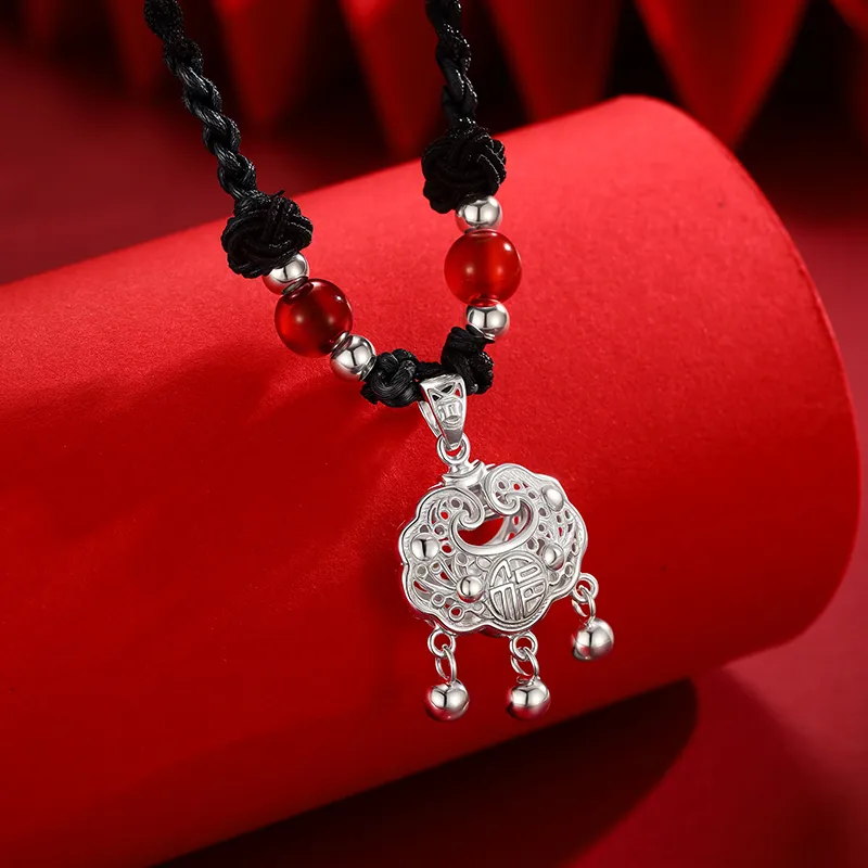 Bear Silversmith Agate Sterling Silver Necklace Women's-1