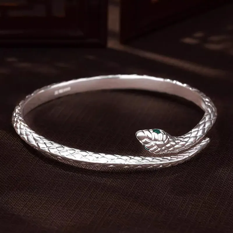 Bear Silversmith 999 Fine Silver Sterling Silver Bangle Unisex-1