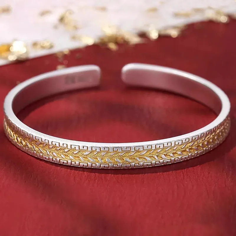 Bear Silversmith 999 Fine Silver Sterling Silver Bangle Unisex-6