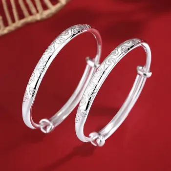Bear Silversmith High Content Sterling Silver Sterling Silver Bangle Women's