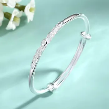 Bear Silversmith 999 Fine Silver Sterling Silver Bangle Women's