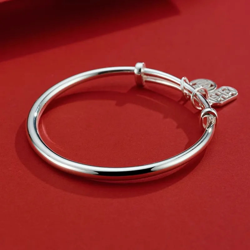 Bear Silversmith 999 Fine Silver Sterling Silver Bangle Women's-1