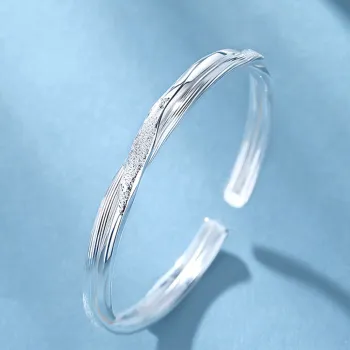 Bear Silversmith 999 Fine Silver Sterling Silver Bangle Women's