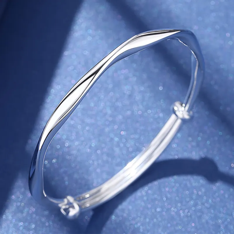 Bear Silversmith 999 Fine Silver Sterling Silver Bangle Women's-1