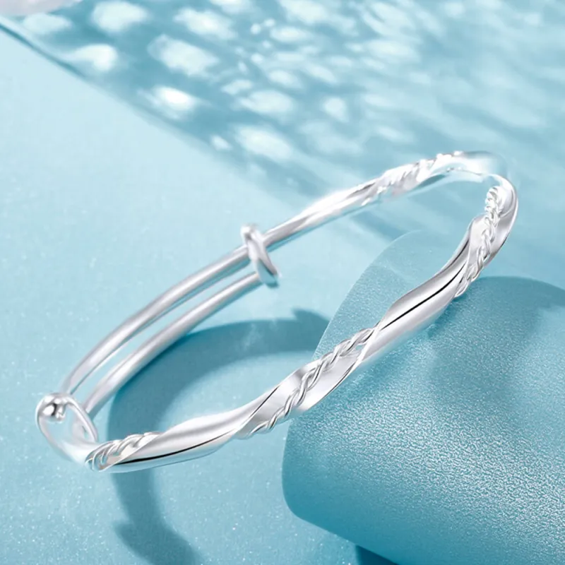 Bear Silversmith 999 Fine Silver Sterling Silver Bangle Women's-2