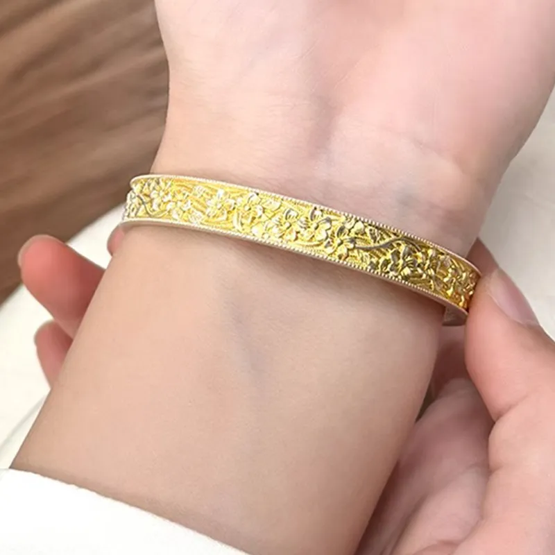 Bear Silversmith 999 Fine Silver Sterling Silver Bangle Women's-4