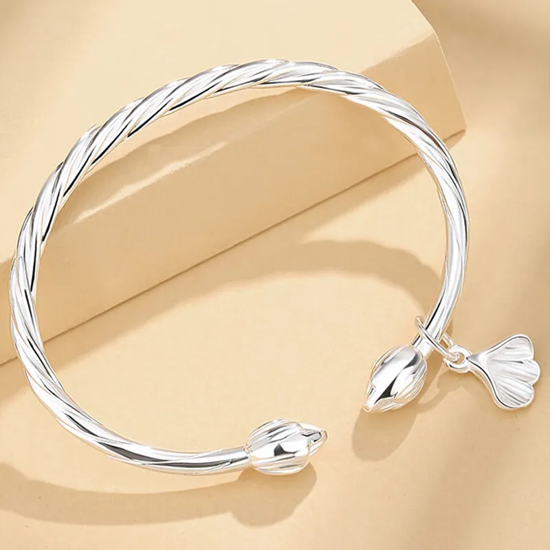 Bear Silversmith 999 Fine Silver Sterling Silver Bangle Women's-3