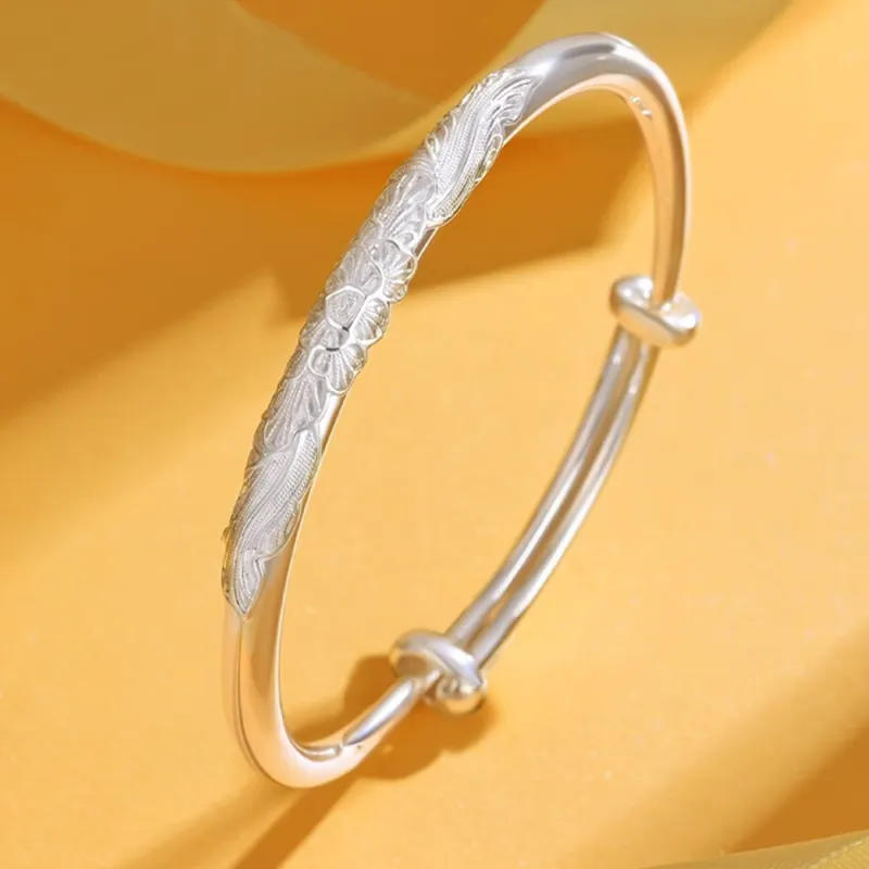 Bear Silversmith High Content Sterling Silver Sterling Silver Bangle Women's-2