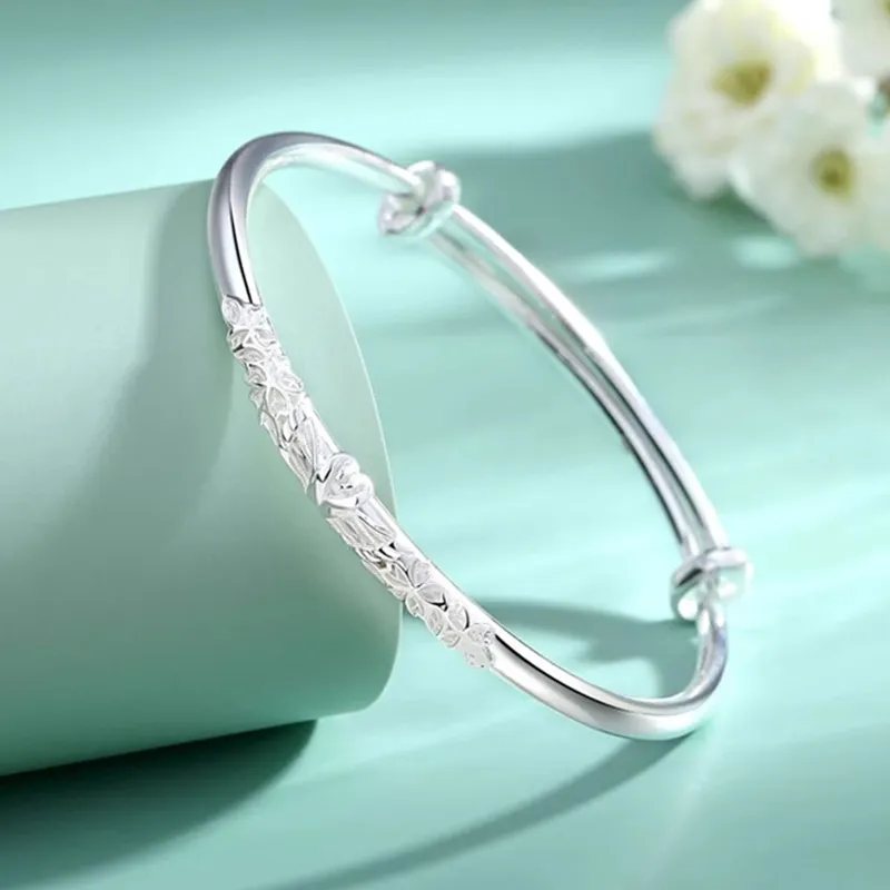 Bear Silversmith 999 Fine Silver Sterling Silver Bangle Women's-2