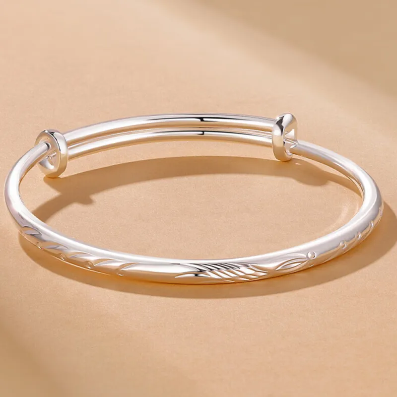 Bear Silversmith 999 Fine Silver Sterling Silver Bangle Women's-0