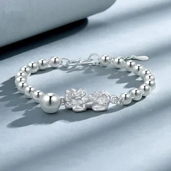 Bear Silversmith Sterling Silver 990 Sterling Silver Bracelet Women's