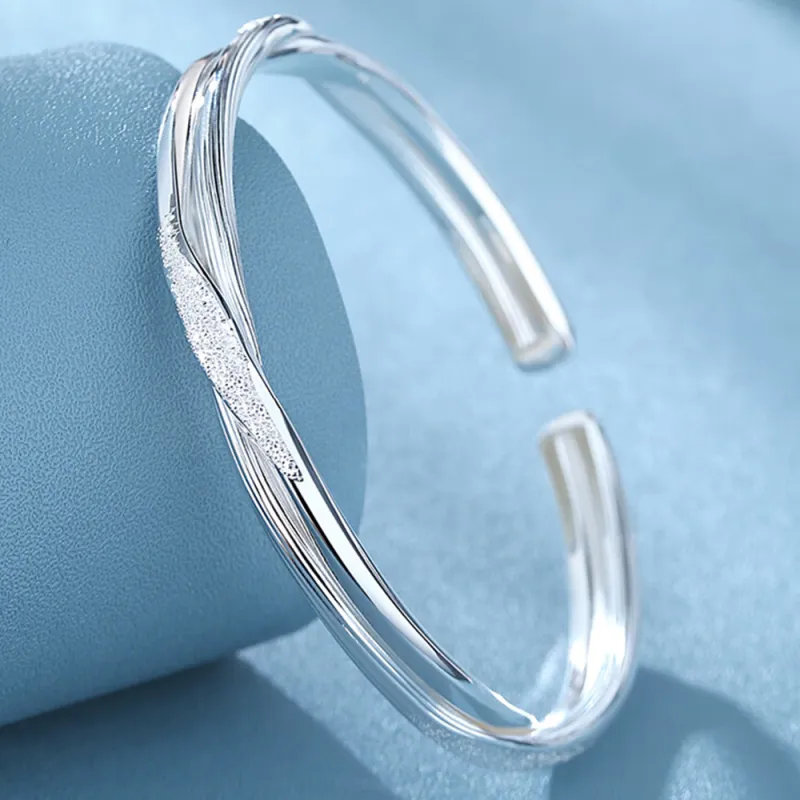 Bear Silversmith 999 Fine Silver Sterling Silver Bangle Women's-2