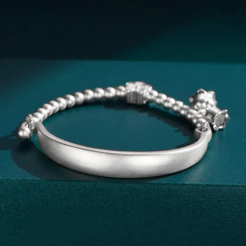 Bear Silversmith 999 Fine Silver Sterling Silver Bangle Women's