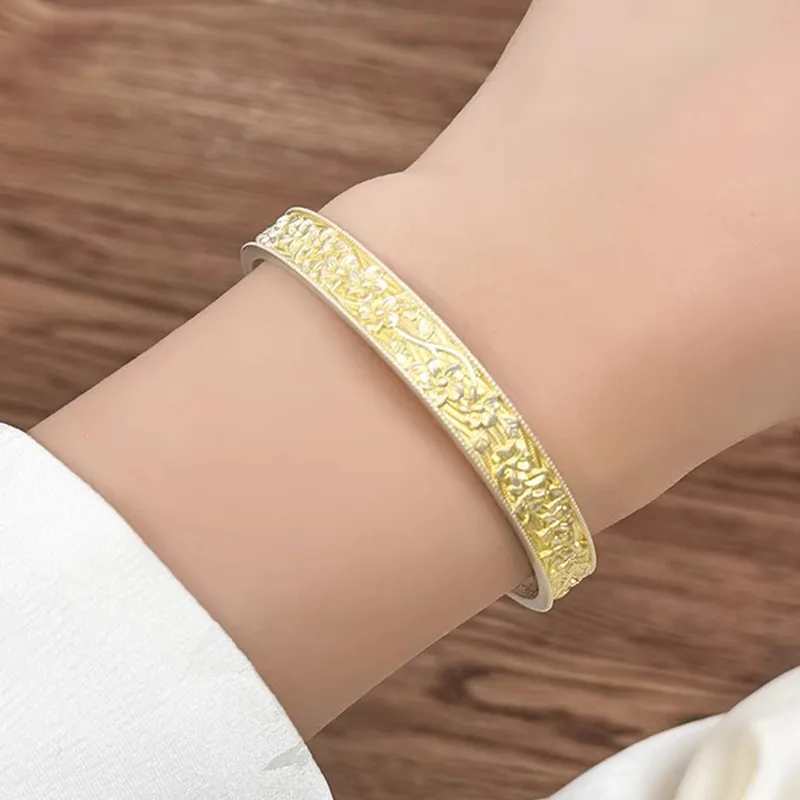 Bear Silversmith 999 Fine Silver Sterling Silver Bangle Women's-3