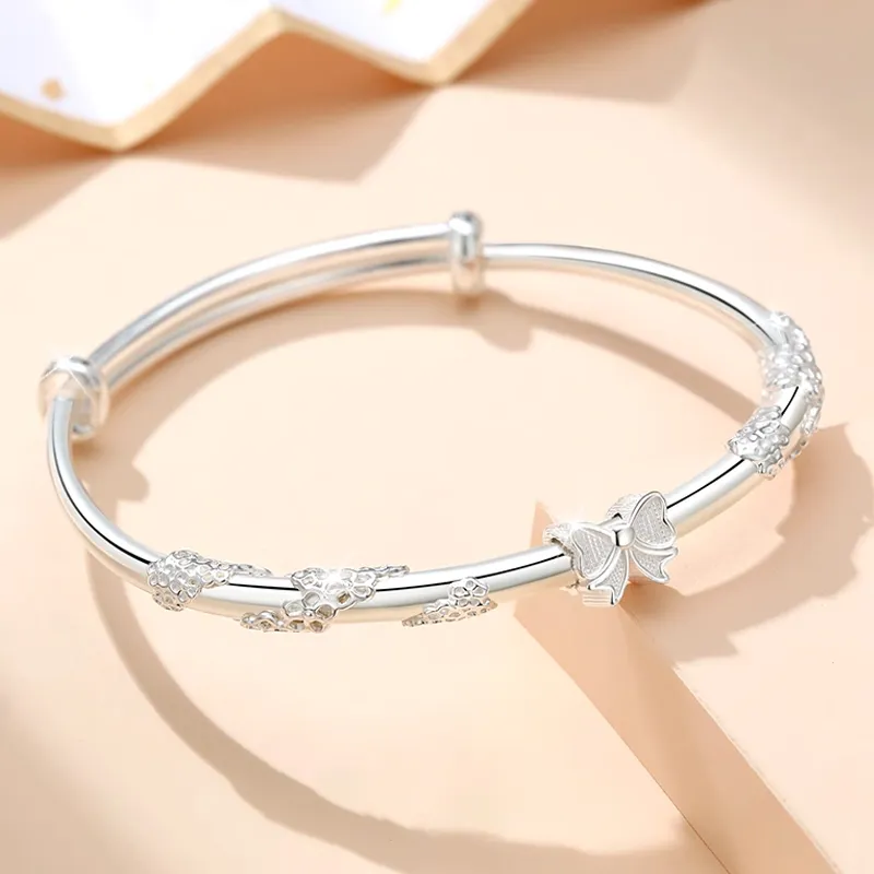 Bear Silversmith 999 Fine Silver Sterling Silver Bangle Women's-3
