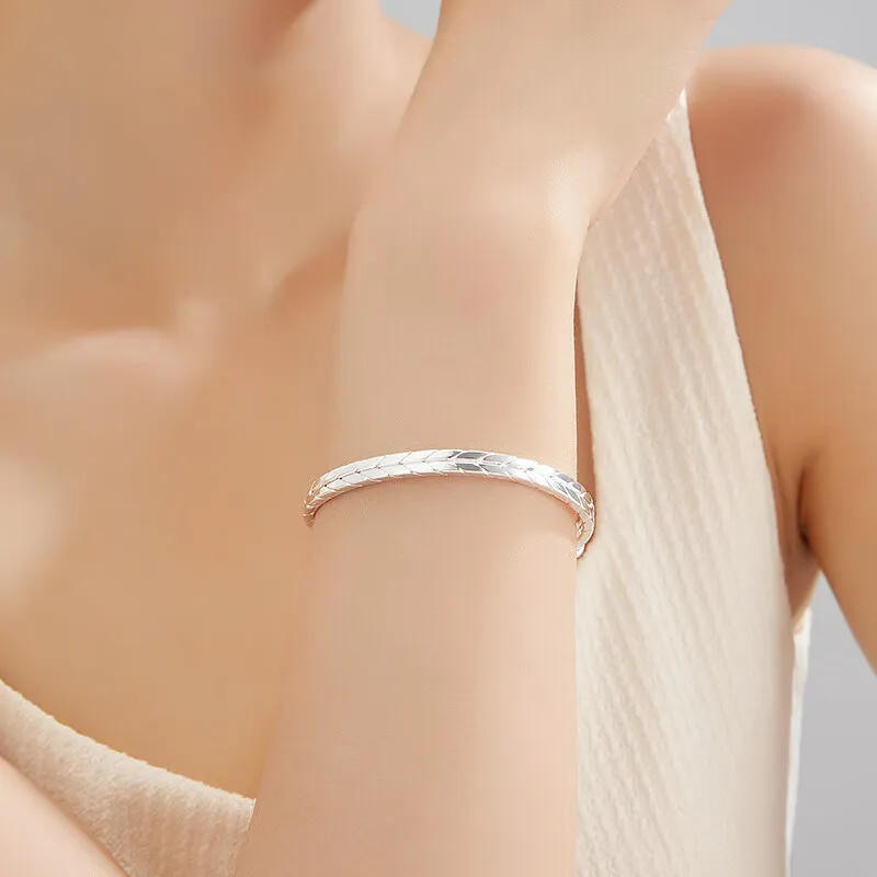 Bear Silversmith 999 Fine Silver Sterling Silver Bangle Women's-6