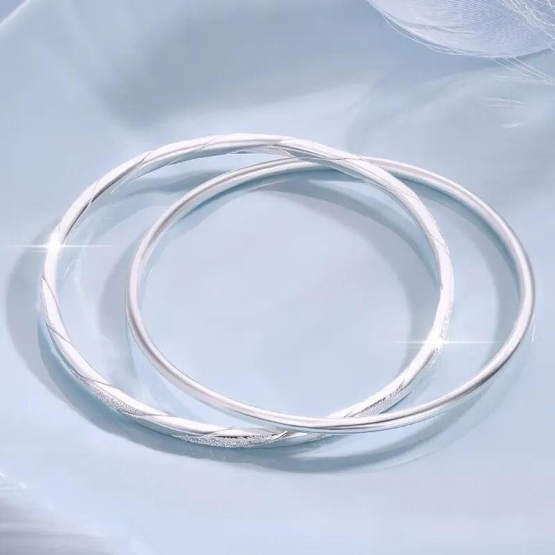 Bear Silversmith 999 Fine Silver Sterling Silver Bangle Women's-2