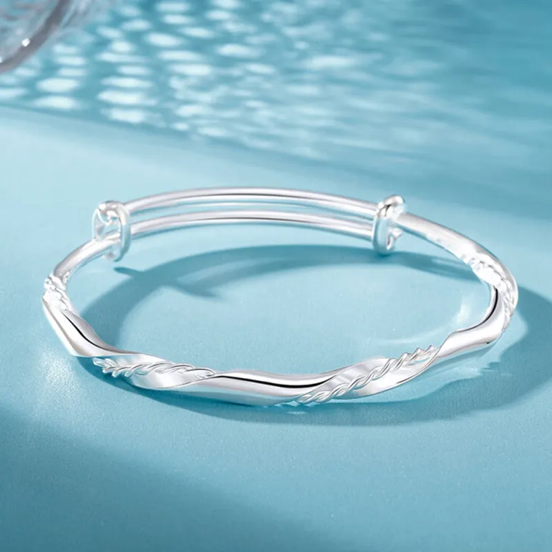 Bear Silversmith 999 Fine Silver Sterling Silver Bangle Women's-1