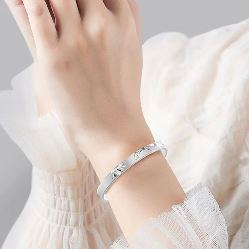 Bear Silversmith 999 Fine Silver Sterling Silver Bangle Women's-3