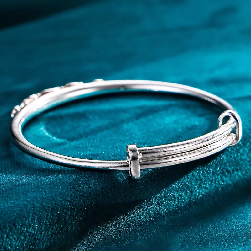 Bear Silversmith 999 Fine Silver Sterling Silver Bangle Women's-4