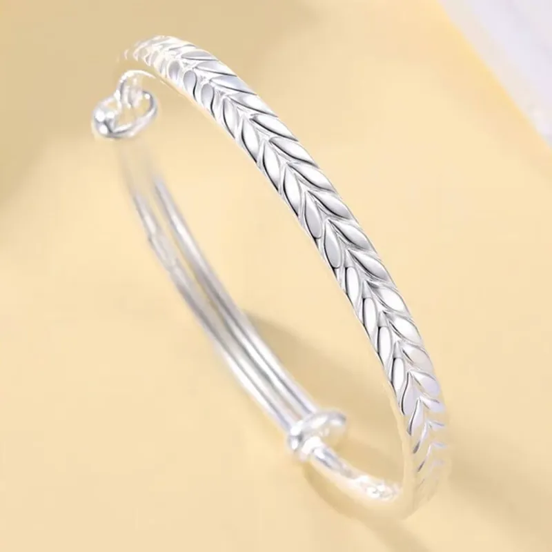 Bear Silversmith 999 Fine Silver Sterling Silver Bangle Women's-2