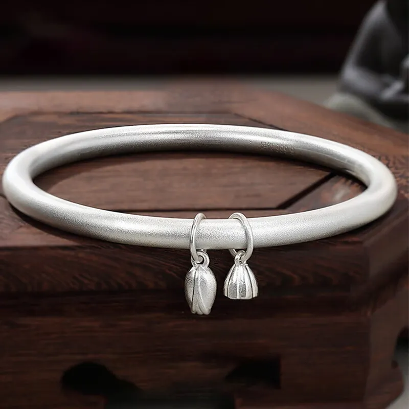 Bear Silversmith 999 Fine Silver Sterling Silver Bangle Women's-1