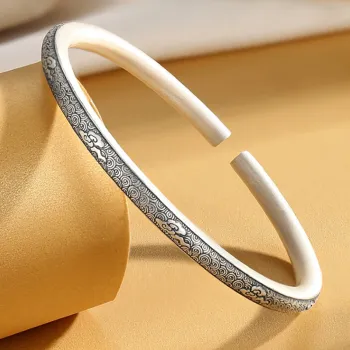 Bear Silversmith 999 Fine Silver Sterling Silver Bangle Women's