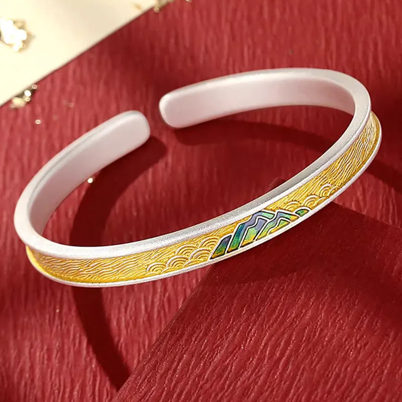 Bear Silversmith 999 Fine Silver Sterling Silver Bangle Women's-2