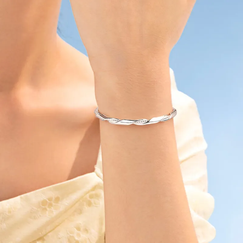 Bear Silversmith 999 Fine Silver Sterling Silver Bangle Women's-4