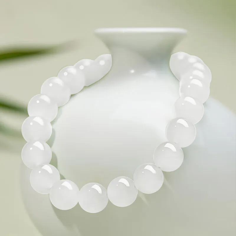 Bear Silversmith Bracelets White Jade Women's-2