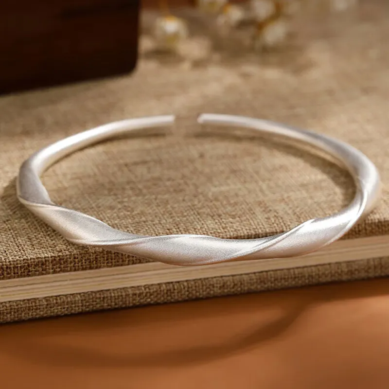 Bear Silversmith 999 Fine Silver Sterling Silver Bangle Women's-2
