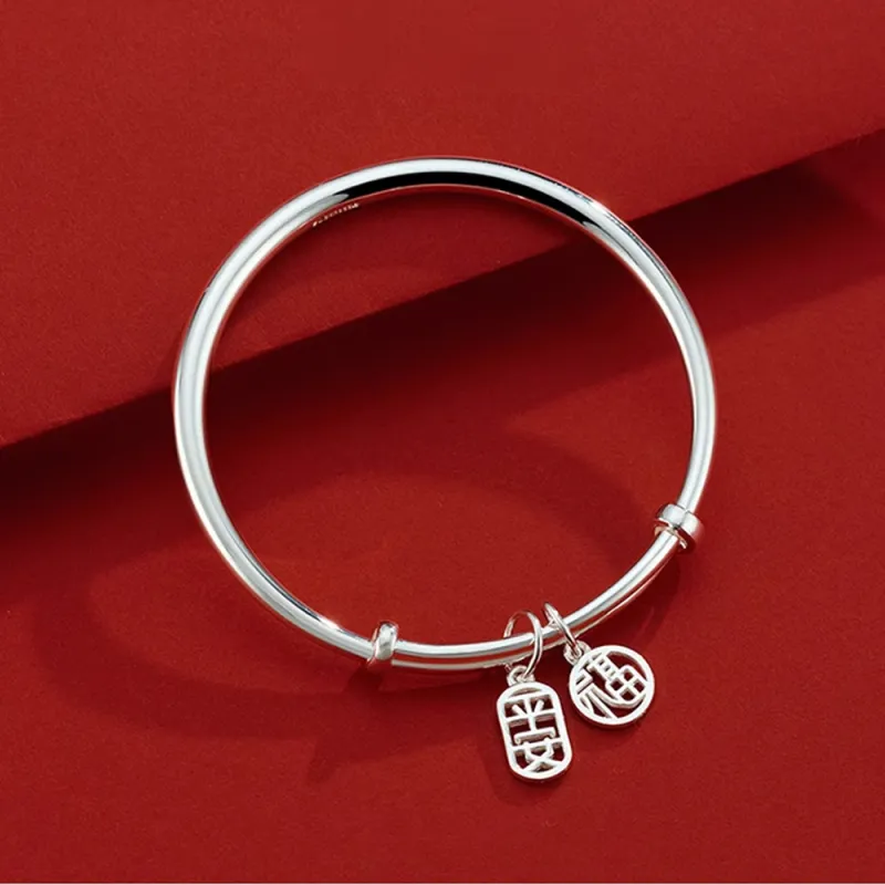 Bear Silversmith 999 Fine Silver Sterling Silver Bangle Women's-2