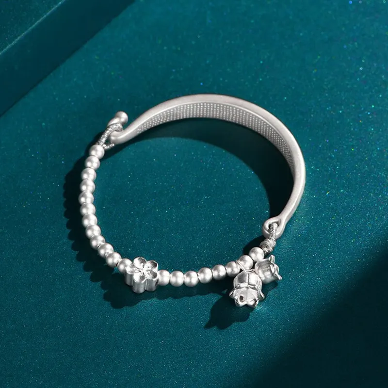 Bear Silversmith 999 Fine Silver Sterling Silver Bangle Women's-2