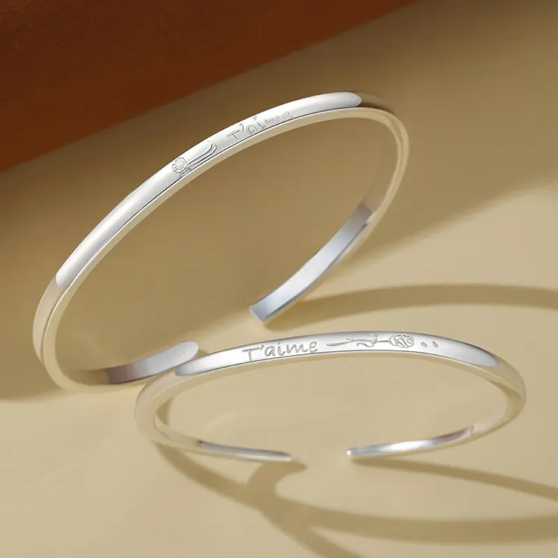 Bear Silversmith 999 Fine Silver Sterling Silver Bangle Unisex-1