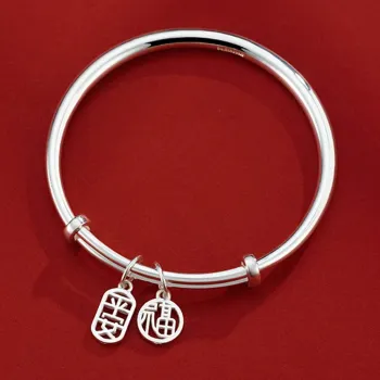 Bear Silversmith 999 Fine Silver Sterling Silver Bangle Women's