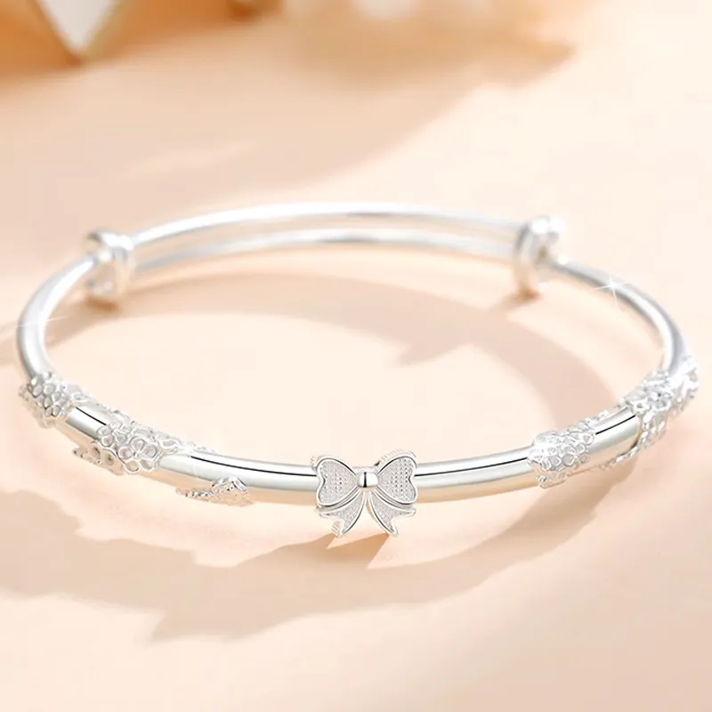 Bear Silversmith 999 Fine Silver Sterling Silver Bangle Women's-1