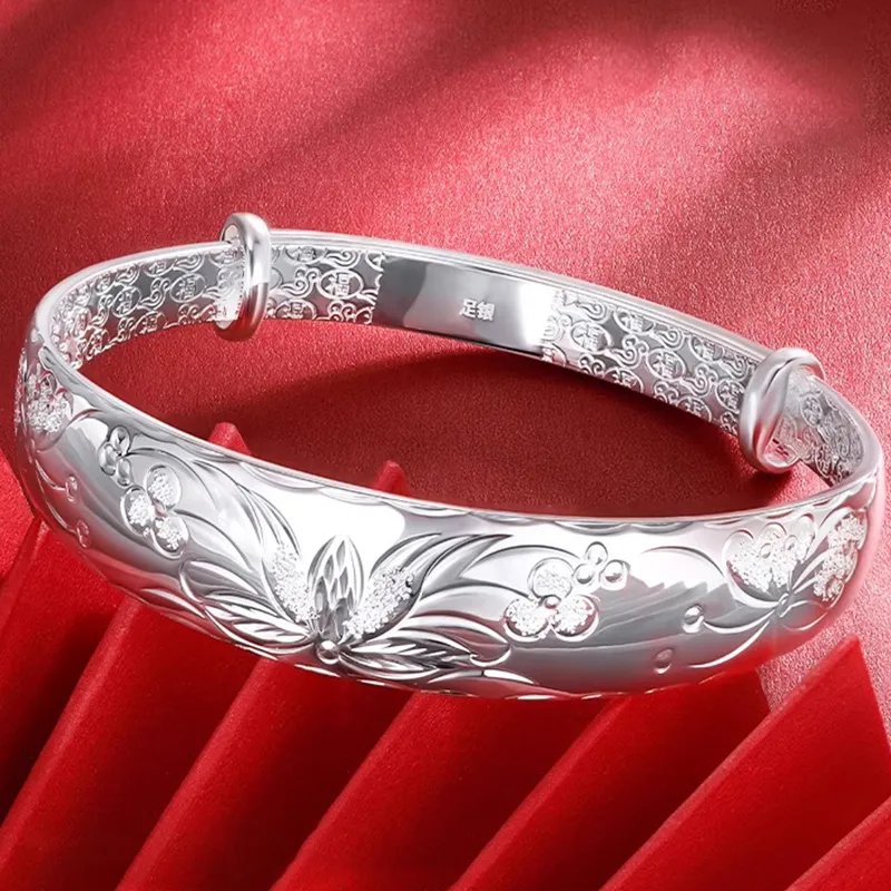 Bear Silversmith 999 Fine Silver Sterling Silver Bangle Women's-1