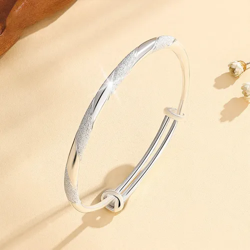 Bear Silversmith 999 Fine Silver Sterling Silver Bangle Women's